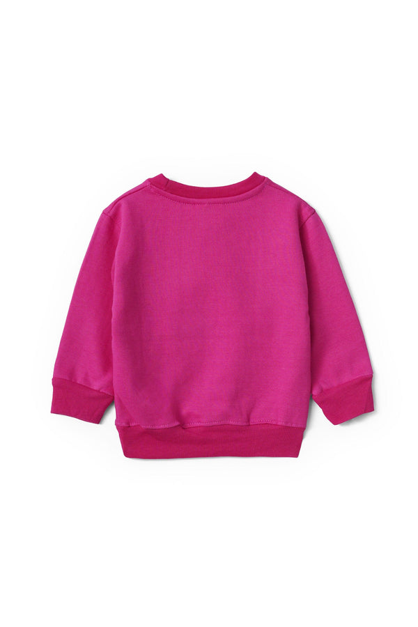 Elo Tiny Teen Girl's Unicorn Printed Fleece Sweat Shirt Magenta