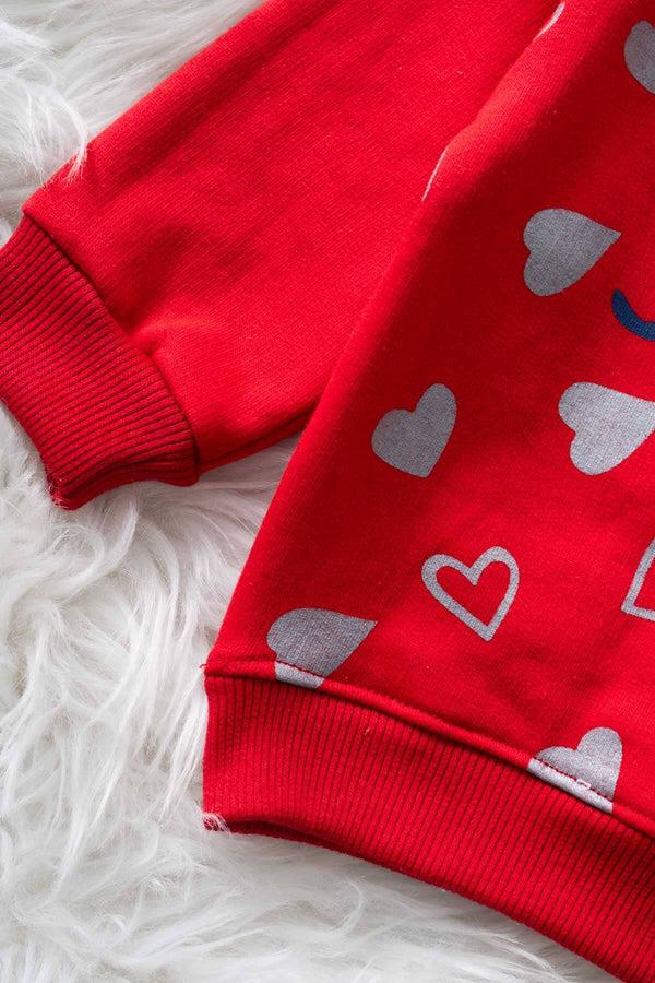 Elo Tiny Teen Kid's Always Be Joyful Fleece Sweat Shirt Red