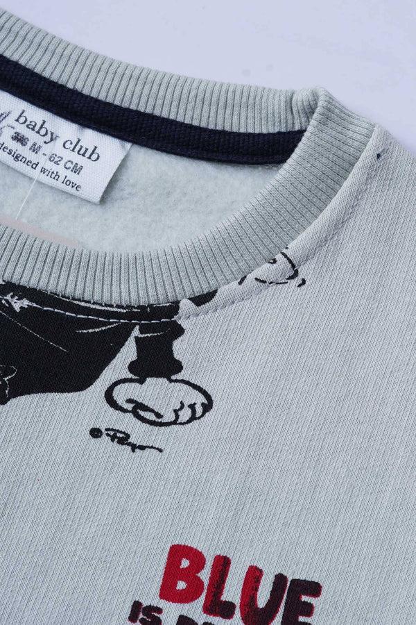 Elo Tiny Teen Kid's Blue Is Driving Me Crazy Printed Sweatshirt Grey