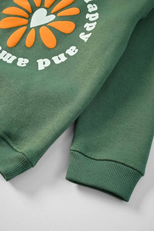 Elo Tiny Teen Kid's Happy & Amazing Moments Printed Fleece Sweat Shirt Mint Green