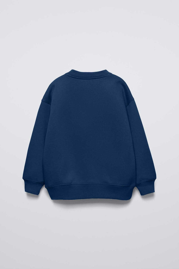 Elo Tiny Teen Kid's High Five Applique Sweat Shirt Navy