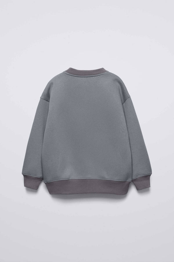 Elo Tiny Teen Kid's Printed Fleece Sweat Shirt Grey