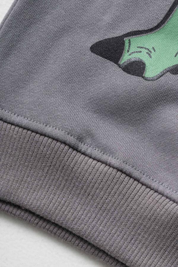 Elo Tiny Teen Kid's Printed Fleece Sweat Shirt Grey