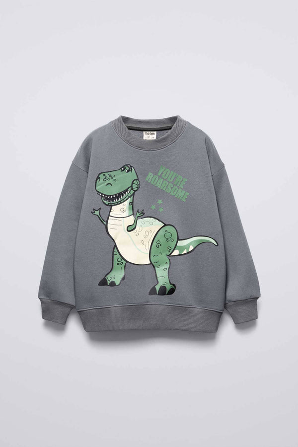 elo Tiny Teen Kid's Printed Fleece Sweat Shirt Grey