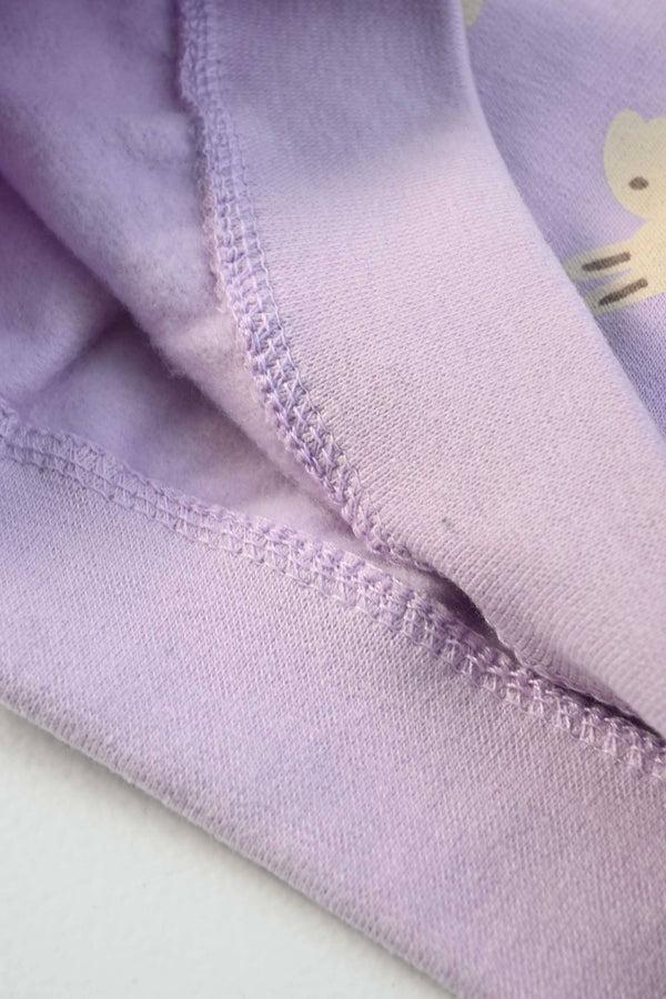 Elo Tiny Teen Kid's Rabbits Printed Fleece Sweat Shirt Lilac