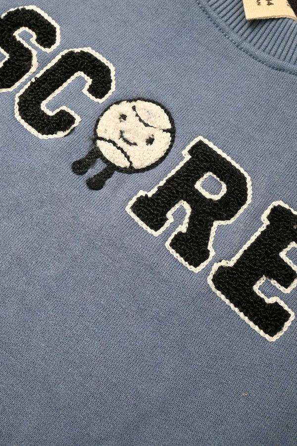 Elo Tiny Teen Kid's Score Applique Fleece Sweat Shirt Powder Blue