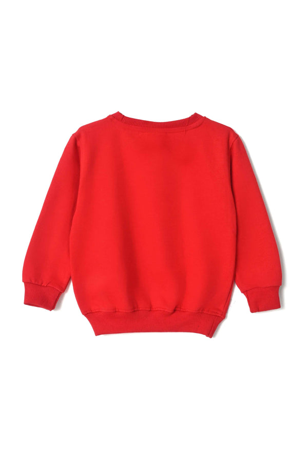 Elo Tiny Teen Kid's Sunny Days Printed Fleece Sweat Shirt Red