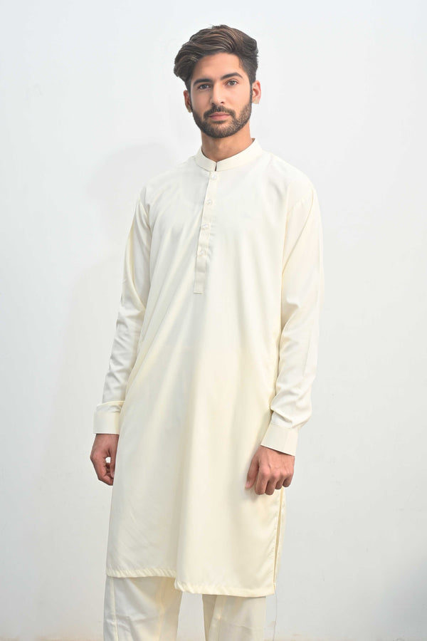 Elo Tresor Men's Wash & Wear Stitched Shalwar Kameez Suit Navy