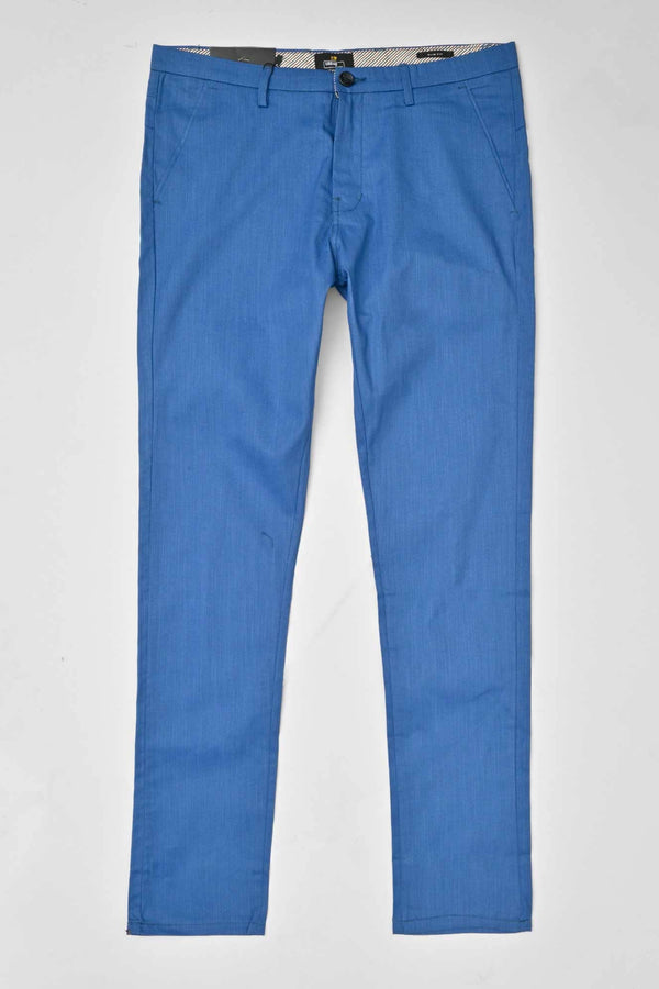 Elo Urban Look Men's Classic Slim Fit Chino Pants Blue