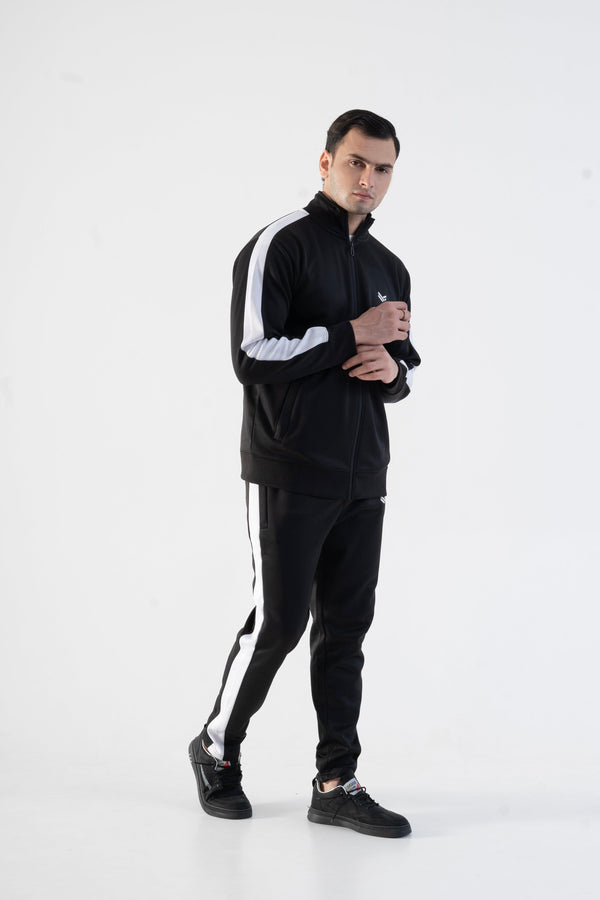 elo Urban Vogue Men's Contrast Panel Tracksuit Black