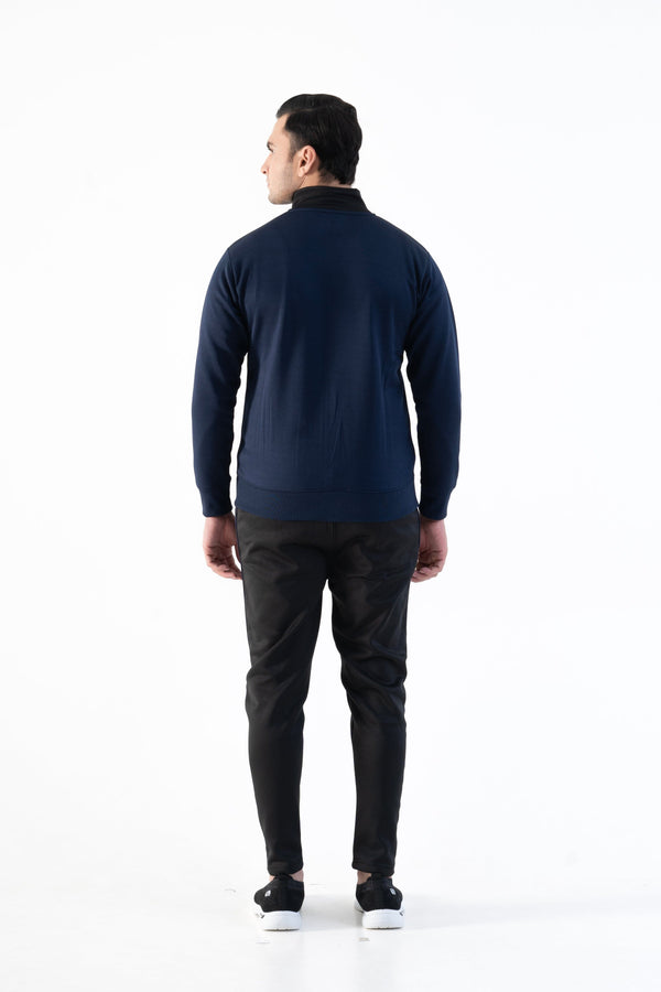 Elo Urban Vogue Men's Premium Dryfit Fleece Tracksuit Navy & Black