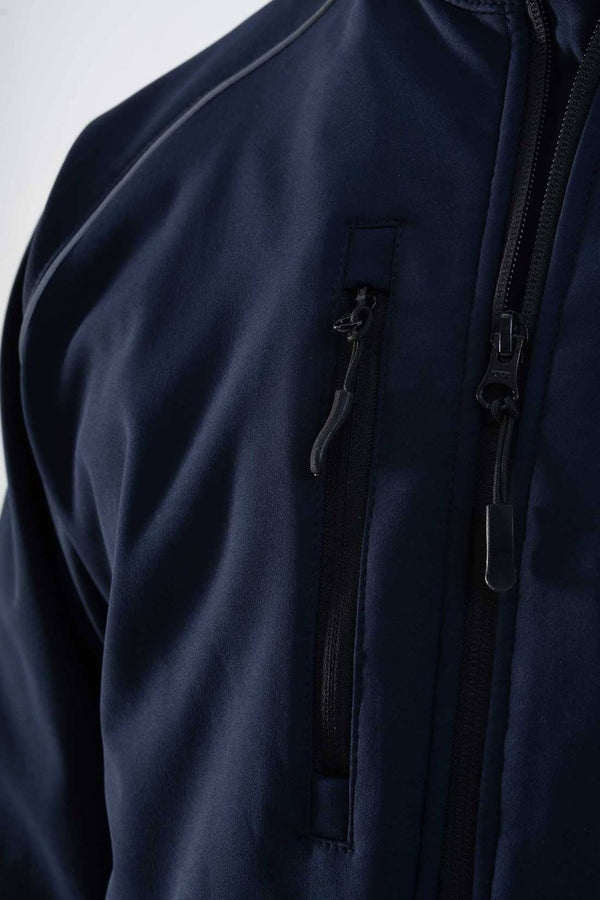 Elo USQUARED Back Reflective Stripe Performance Softshell Jacket Navy