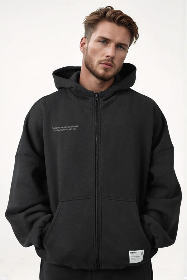 Elo USQUARED Empower Oversized Full Zipper Hoodie Heather Grey