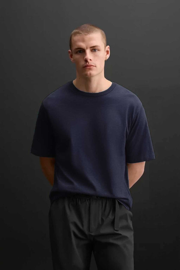 elo Usquared Men's Drop Shoulder Oversized Tee Shirt Black