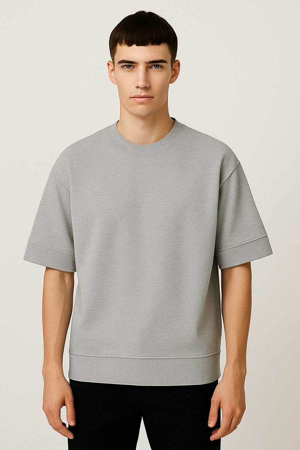 Elo USQUARED Men's Drop Shoulder Oversized Tee Shirt Heather Grey