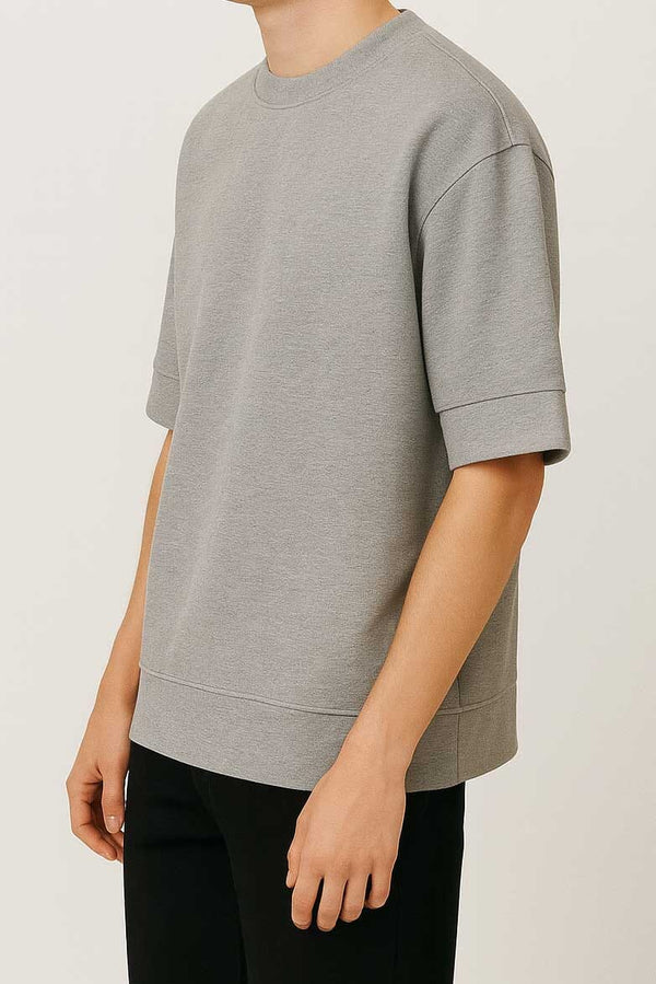 Elo USQUARED Men's Drop Shoulder Oversized Tee Shirt Heather Grey