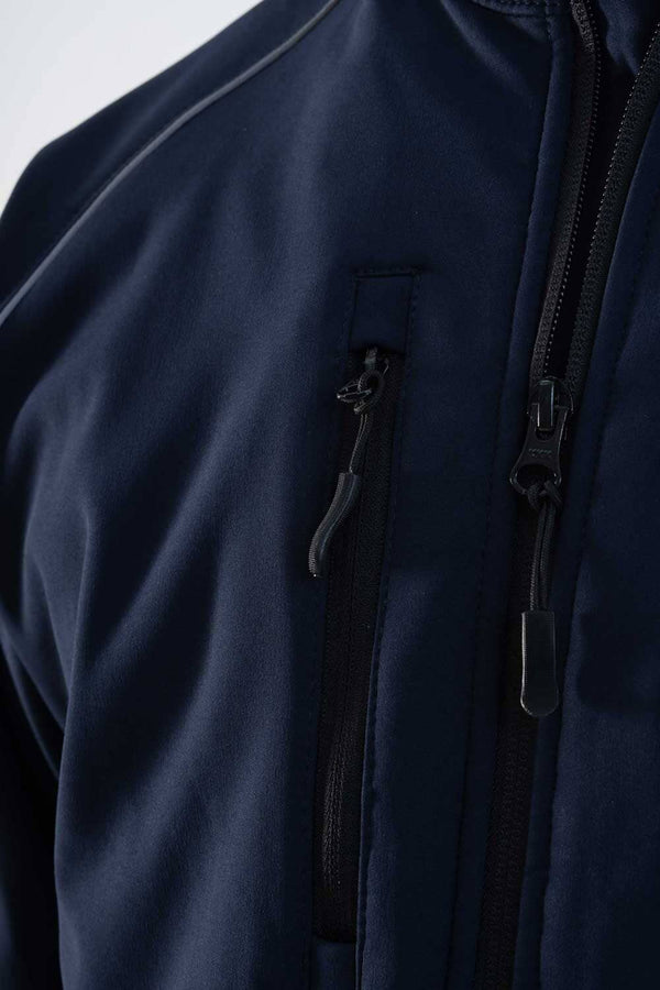 Elo USQUARED Sleeves Reflective Stripe Performance Softshell Jacket Navy