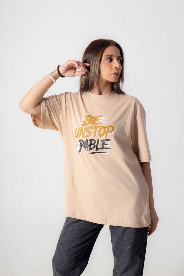 Elo USQUARED Unisex Unstopable Drop Shoulder Oversized Tee Shirt Black