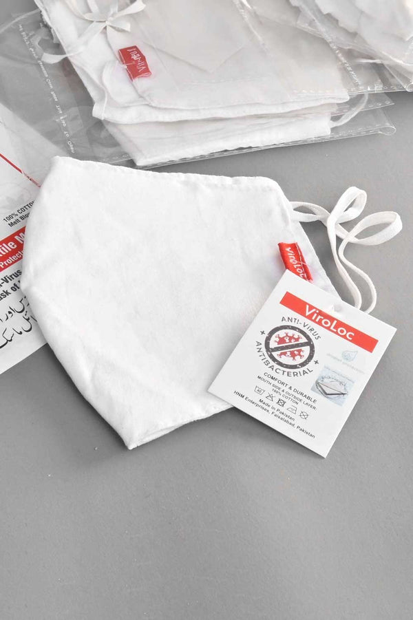 elo ViroLoc 3 Layer 3D Anti-Virus Textile Mask White