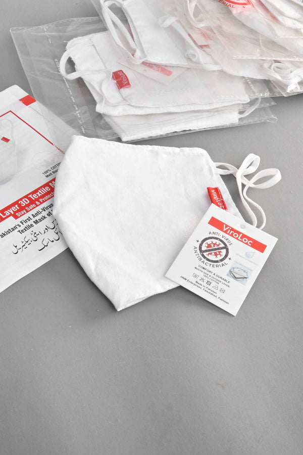 Elo ViroLoc 3 Layer 3D Textile Mask - Pack Of 10 White