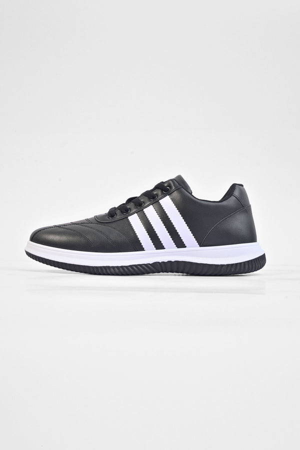 Elo Walk Men's Contrast Stripes Style Sneaker Shoes White & Blue