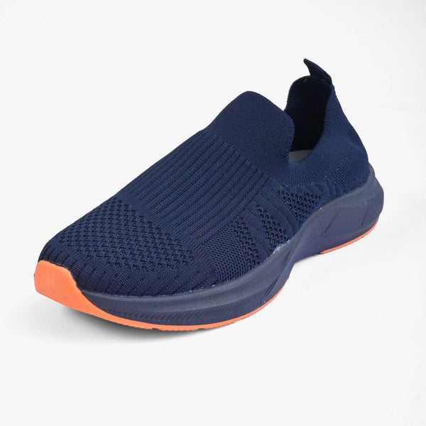 elo Walk Men's Plain Design Slip On Jogger Shoes Blue