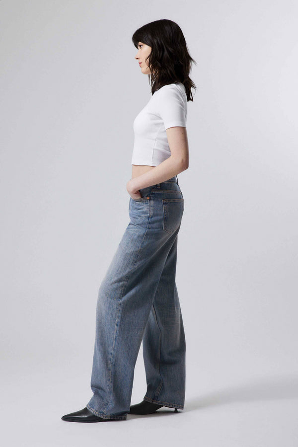 Elo Weekday Women's Straight Fit Boot Cut Classic Denim Jeans Black