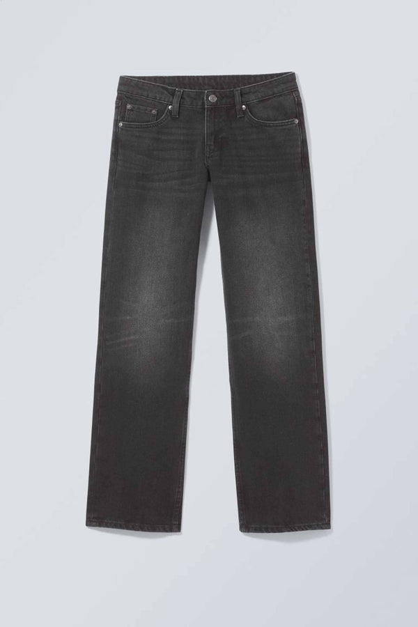 Elo Weekday Women's Straight Fit Boot Cut Classic Denim Jeans Black