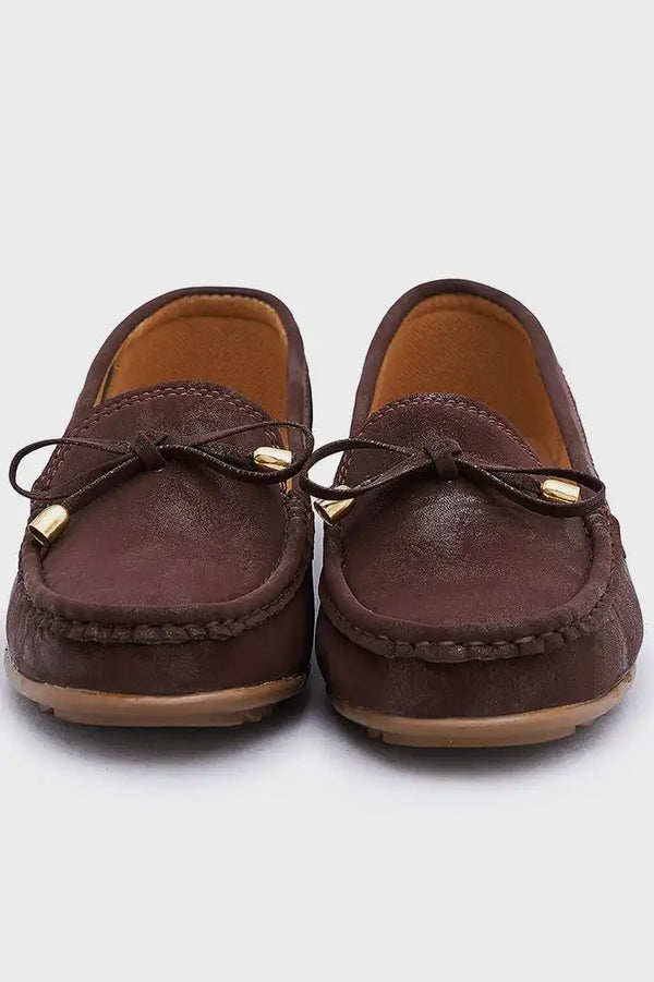 Elo Women's Atario Moccasin Shoes With Tassle Mustard