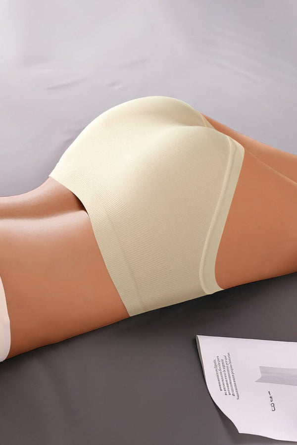 Elo Women's Elastic Waist Double Tone Spandex Underwear Hipster Panty Lime Yellow