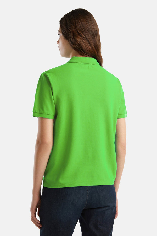 Elo Women's Embroidered Design Short Sleeve Polo Shirt Green