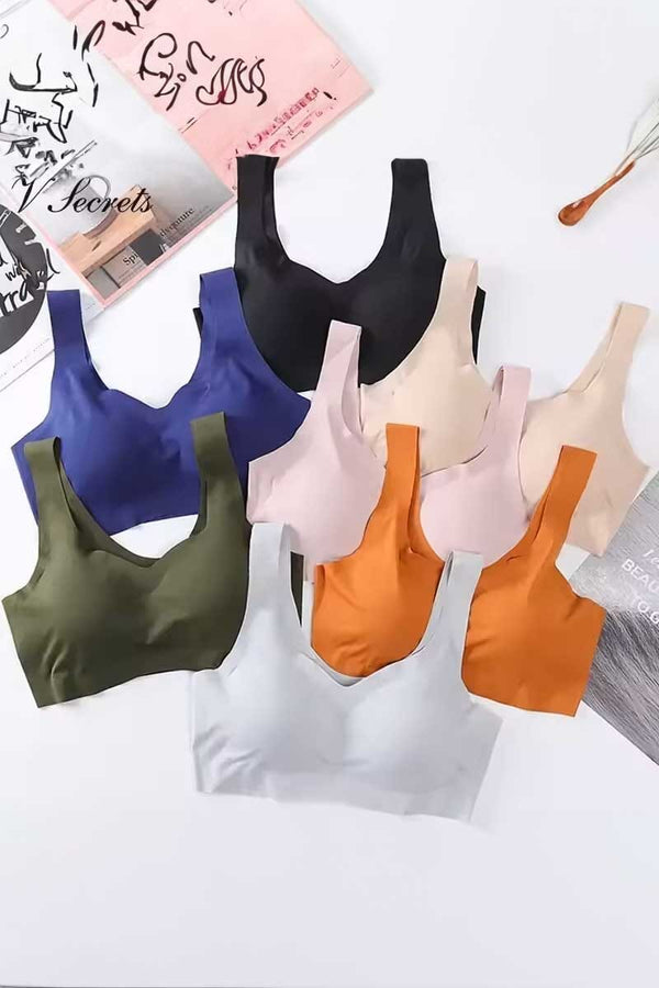 Elo Women's/Girl's Seamless Removable Padded Bra Royal