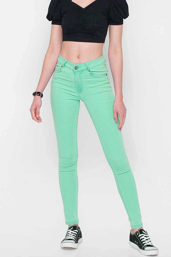 elo Women's Kuantan Premium Skinny Fit Denim Turquoise