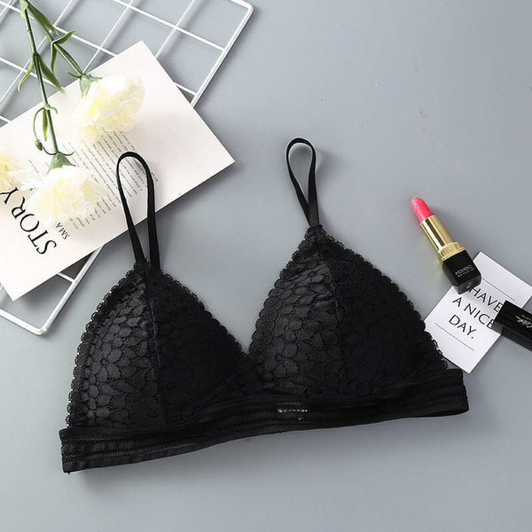elo Women's Lace Barletta Removable Pads Padded Bra Black