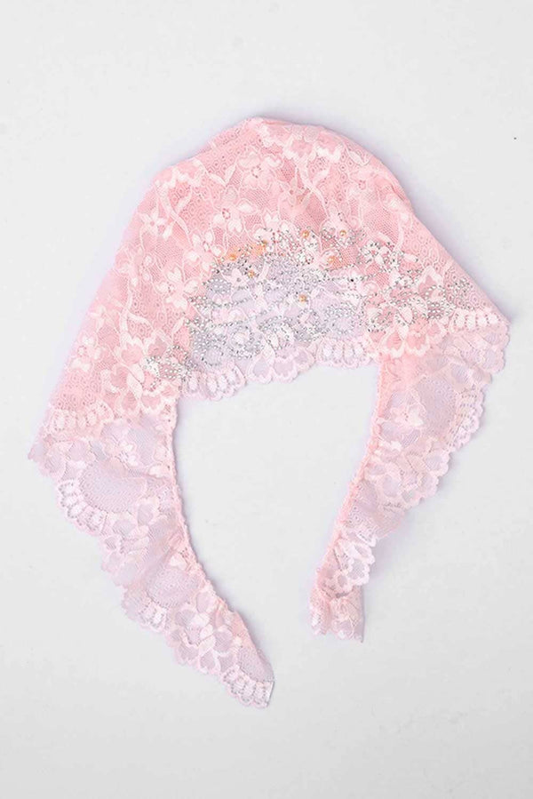 Elo Women's Nessebar Fancy Net Design Under Scarf Hijab Cap Coral