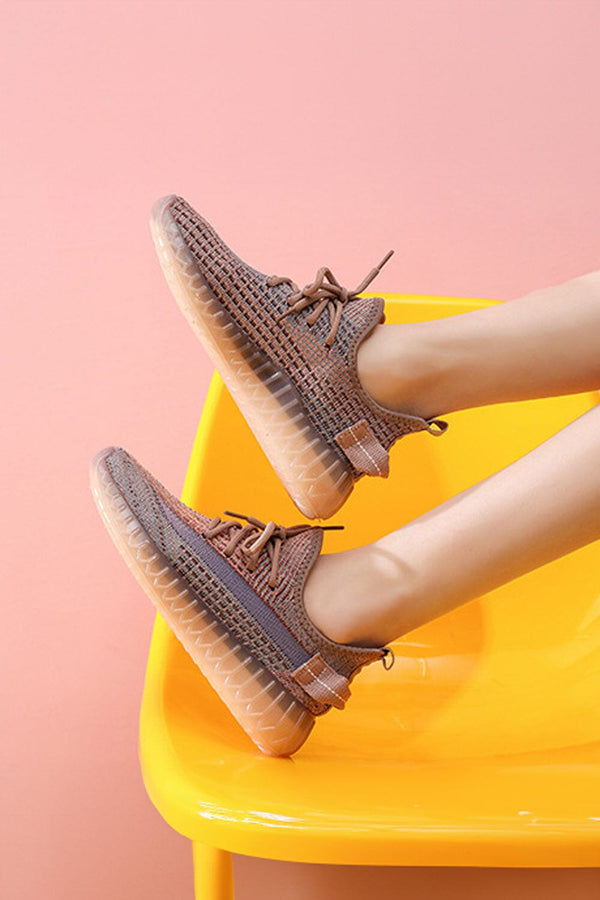 Elo Women's Ultra-Light Breathable Knit Sneakers Pink