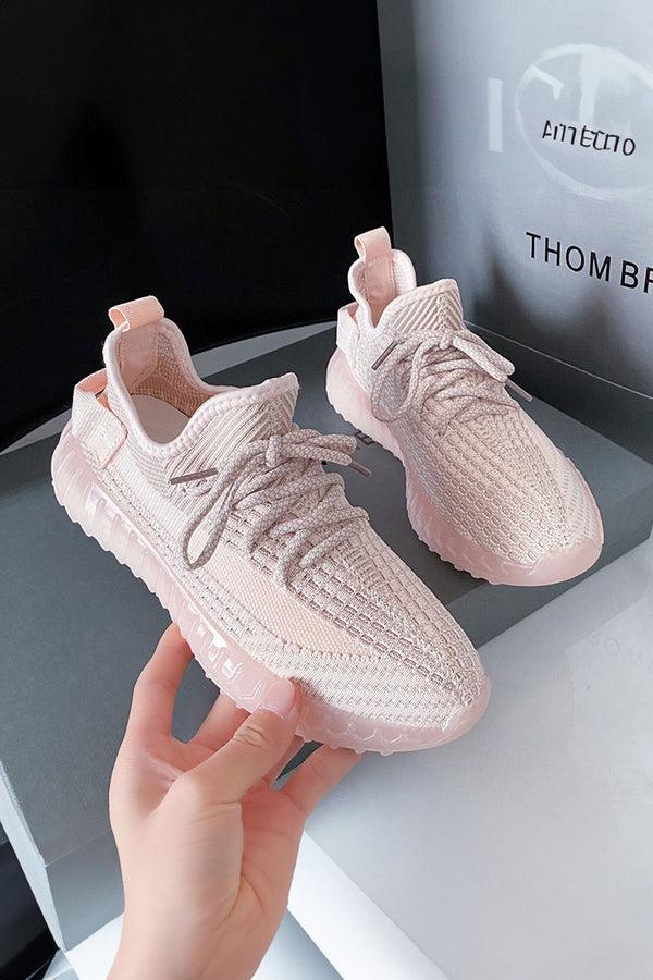 elo Women's Ultra-Light Breathable Knit Sneakers Pink