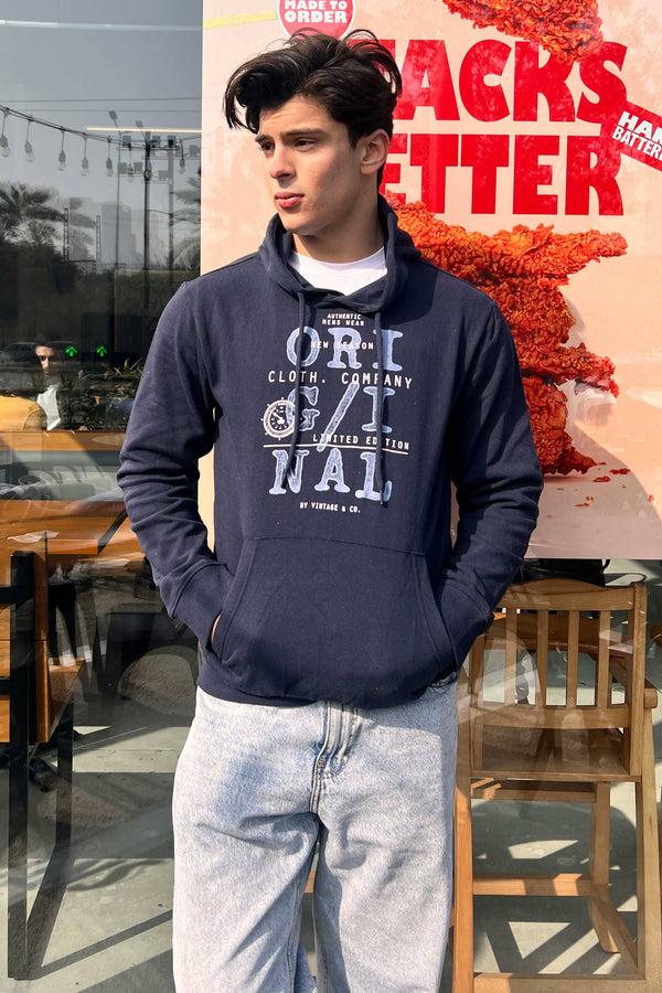 Elo X-M Men's Original Printed Pullover Hoodie Navy