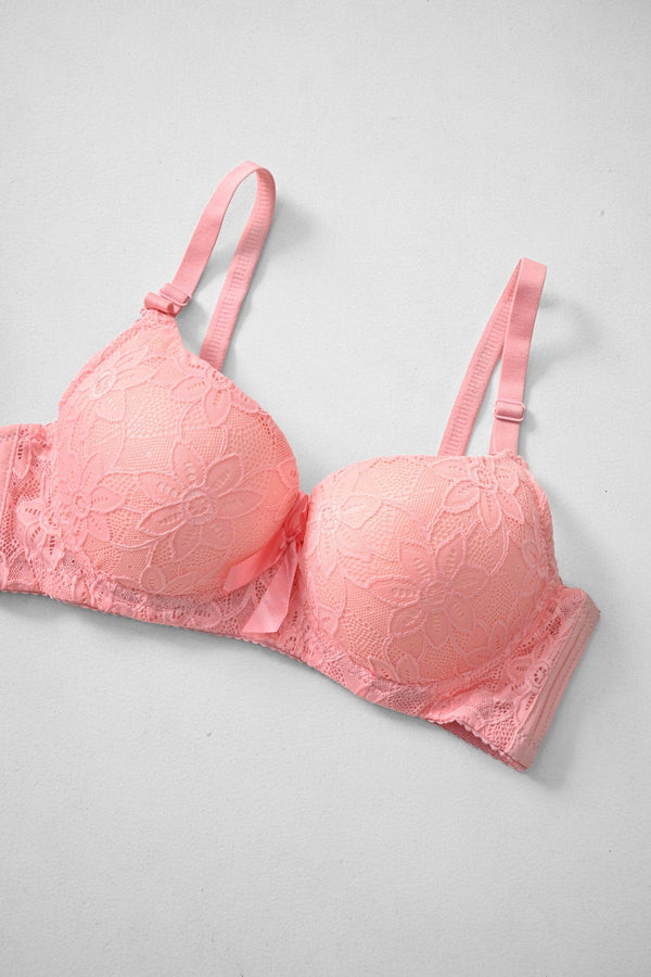 Elo Xuexinting Women's Wired Padded Bra & Panty Set Black