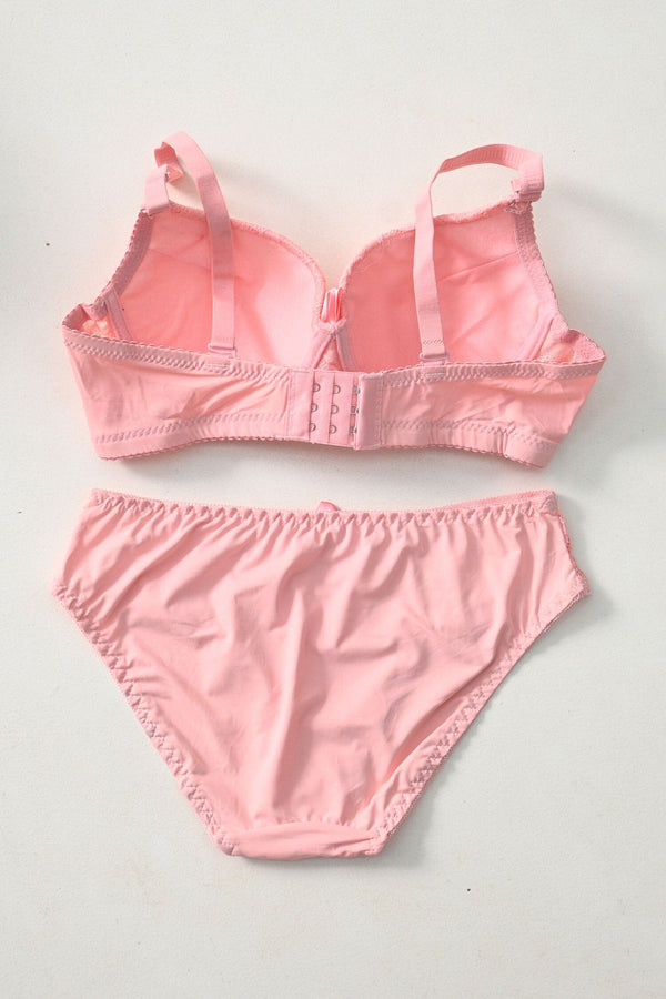 Elo Xuexinting Women's Wired Padded Bra & Panty Set Black