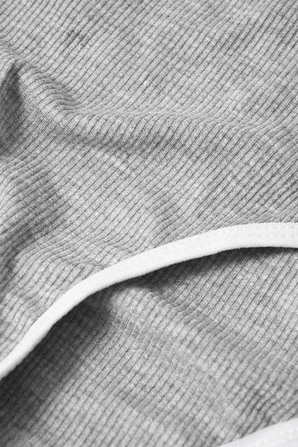 Elo Yeyuan Women's Contrast Padded Sports Bra & Panty Set Black