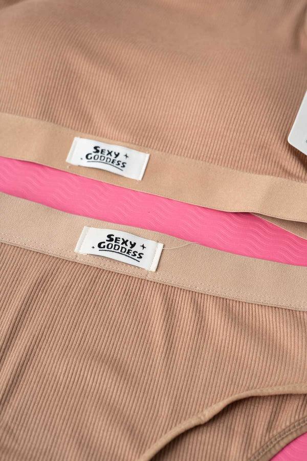 Elo Yeyuan Women's Padded Sports Bra & Panty Set Black