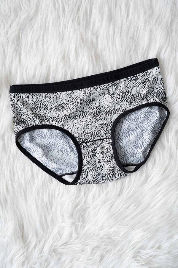 elo Yifangdie Women's Leak Protection Premium Panties Black & White