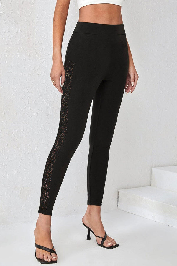 Elo Yizhiuyun Women's Stretched Fancy Legging Tights Black