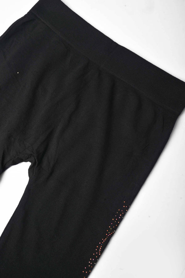 Elo Yizhiuyun Women's Stretched Fancy Legging Tights Black