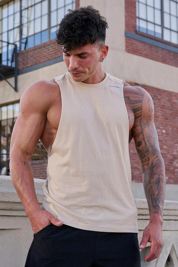 Elo YLA Men's Wide Shoulder Cut Signature Tank Top Sky