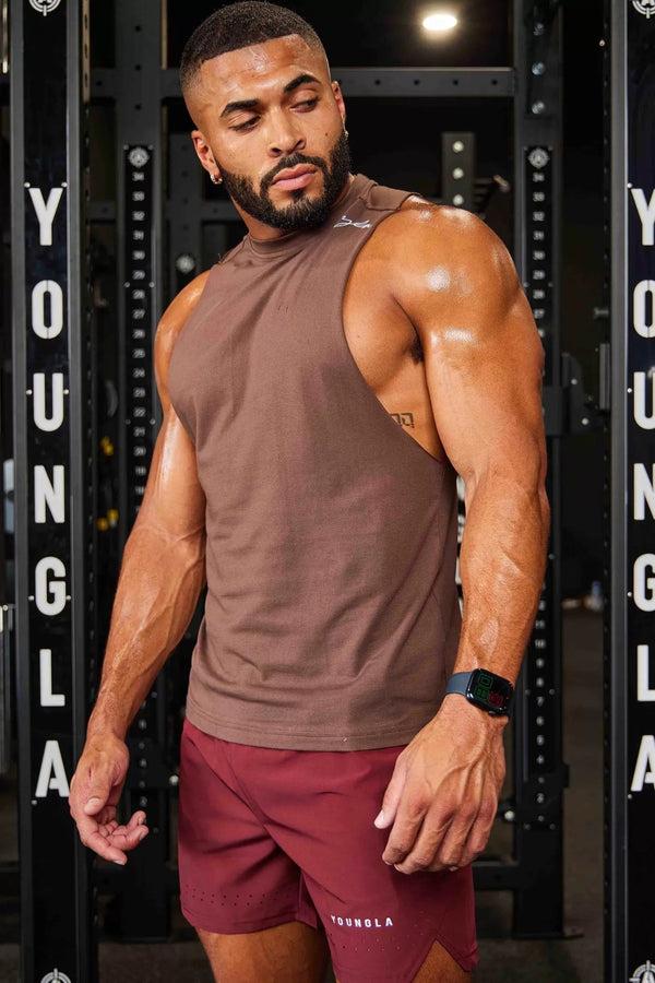 Elo YLA Men's Wide Shoulder Cut Signature Tank Top Sky