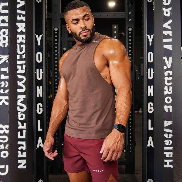 Elo YLA Men's Wide Shoulder Cut Signature Tank Top Sky