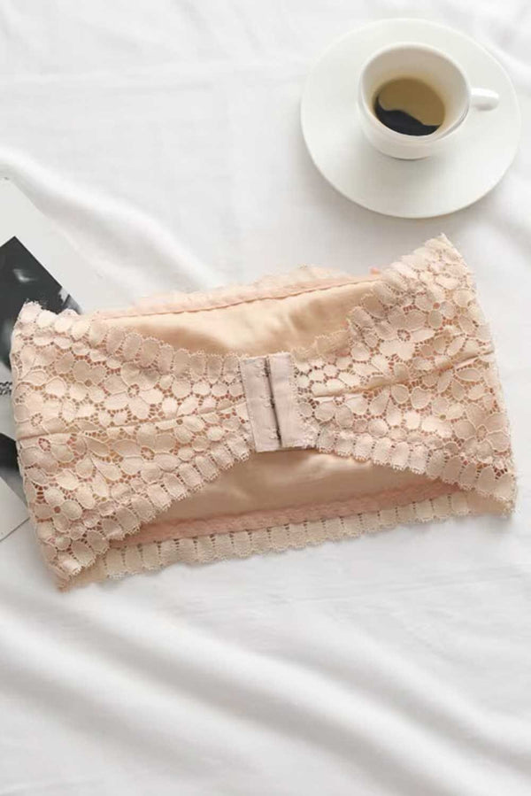 Elo Yufangshi Women's Strapless Bandeau Padded Bra White