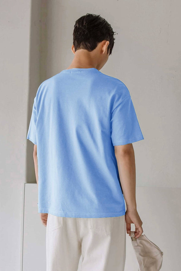 Elo Yurek Men's Not A People Person Printed Crew Neck Tee Shirt Sky